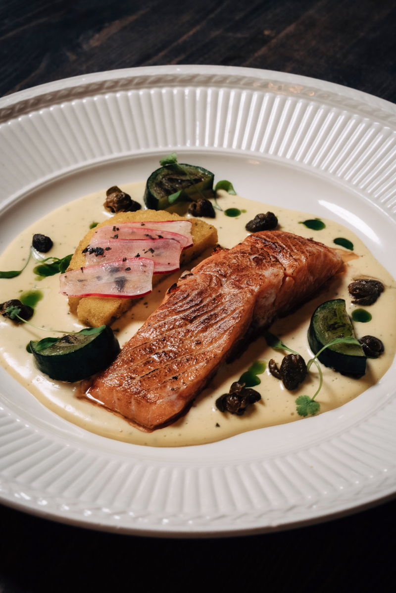 A seasonal dish plated at Lunar